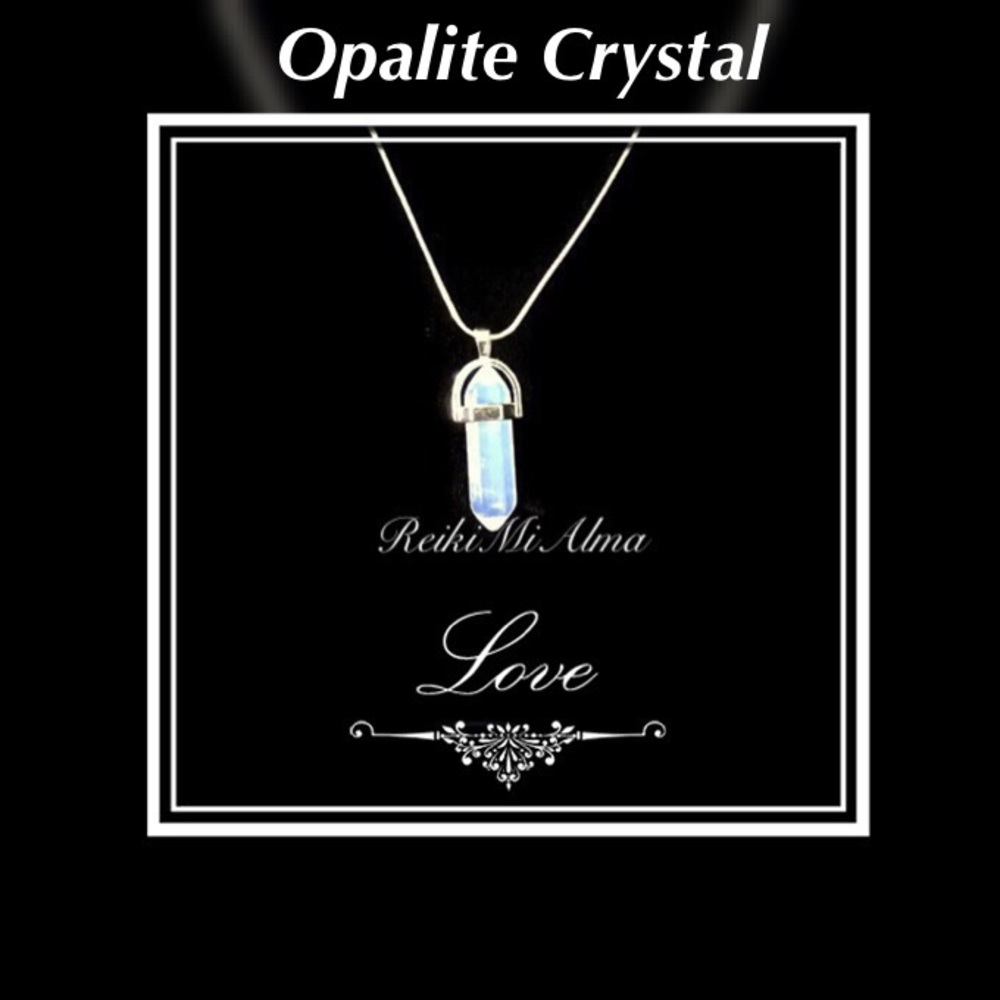 Opalite Reiki Infused Silver Necklace